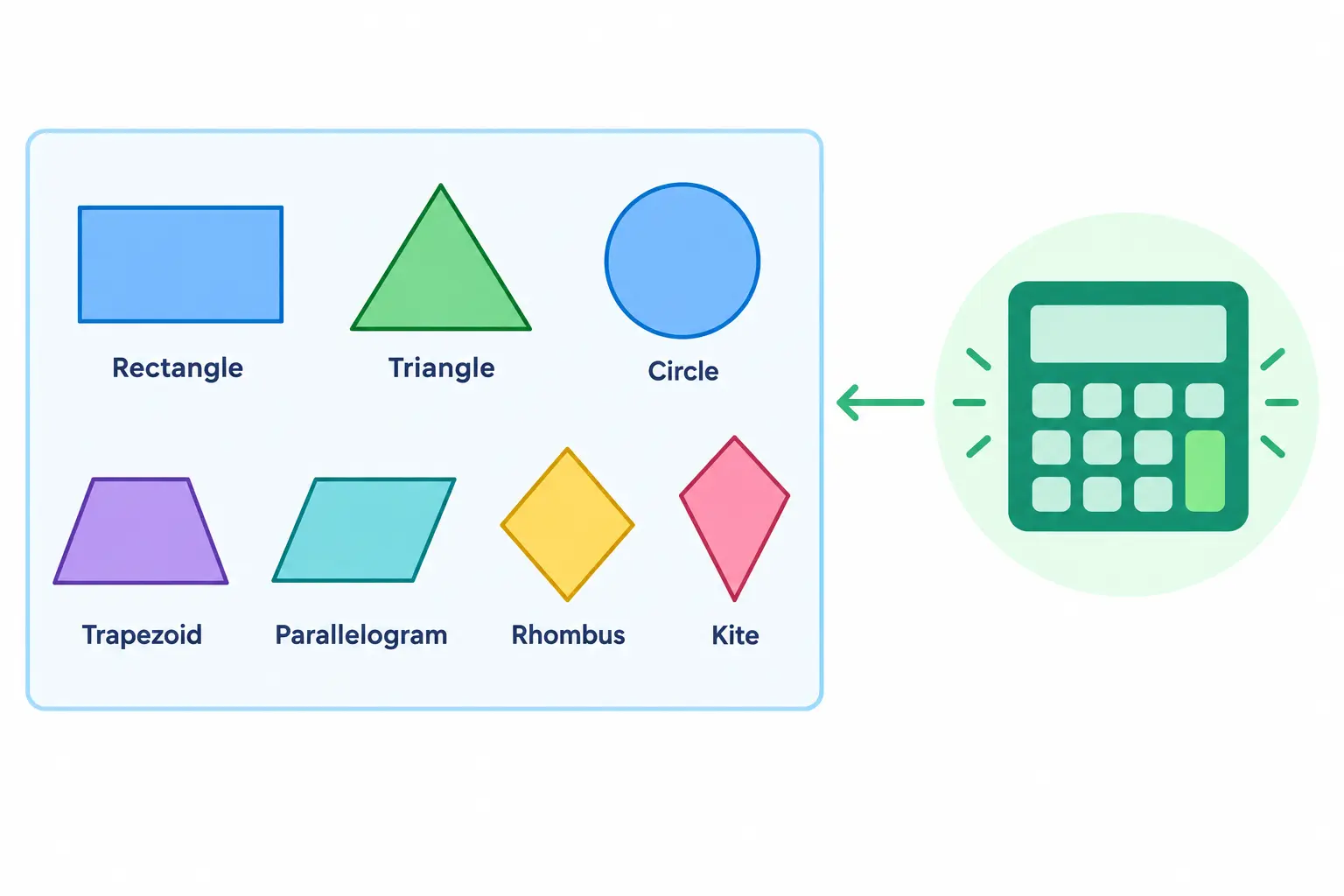 area-calculator-tool-and-shapes Area calculator tool for shapes — rectangle, triangle, circle, trapezoid, and more.